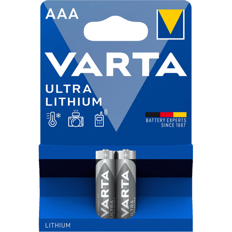 Литиеви батерии AAA - Varta Lithium AAA - 2 броя