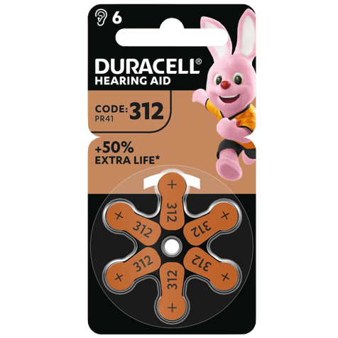 Батерии за слухов апарат 312 Hearing Aid Duracell 312 PR41