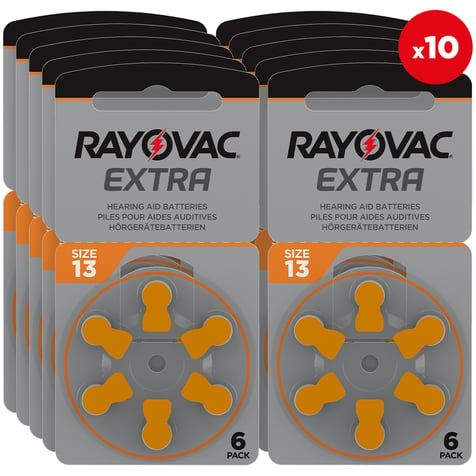 80 Hearing Aid Batteries 13 Extra Advance - Rayovac PR48