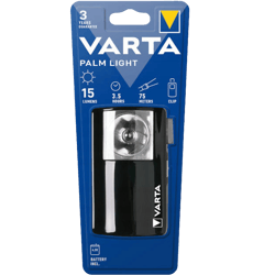 Класически метален фенер Varta Palm Light с батерия 3R12