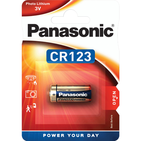Литиева батерия CR123 Panasonic CR123A - 3V