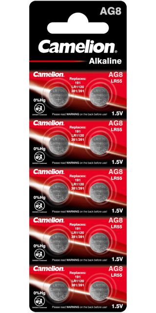 Алкални батерии AG8 Camelion - LR1120 - 391 - 191