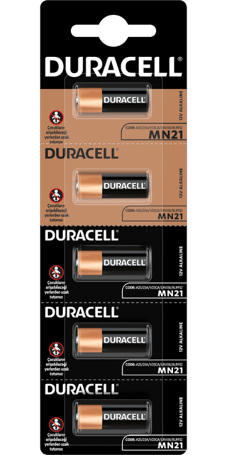 Алкални батерии MN21 Duracell MN21 A23 - 12V - 5 броя
