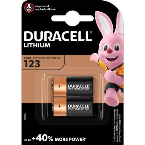 Lithium Batteries CR123 Duracell DL123 - CR123 - 3V