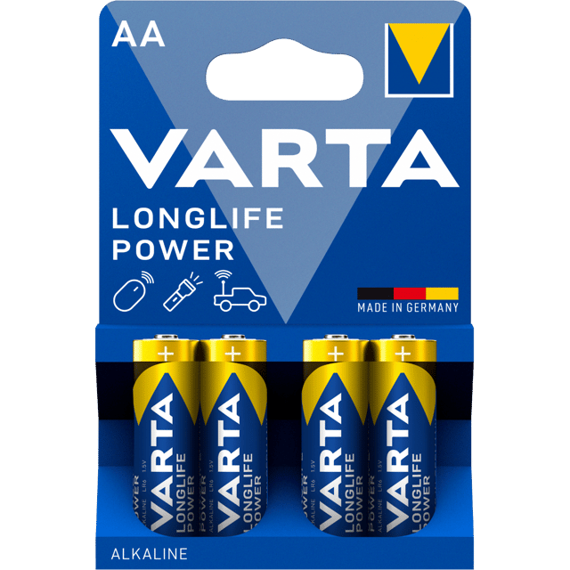 Алкални батерии АА Varta Longlife Power AA  - 4 броя