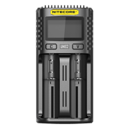 Интелигентно бързо зарядно за 2 литиево-йонни и Ni-Mh батерии с LCD дисплей - Nitecore UMS2