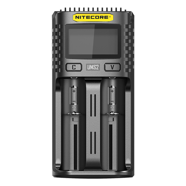 Интелигентно бързо зарядно за 2 литиево-йонни и Ni-Mh батерии с LCD дисплей - Nitecore UMS2