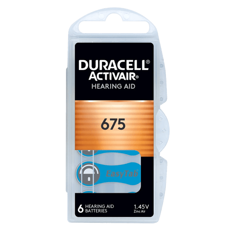 Duracell Active Air 675 Hearing Aid Batteries