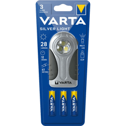 Varta Silver Light LED Hand Flashlight with 3 AAA Batteries