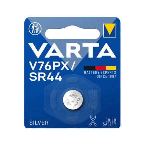 Watch Battery 303 Varta V76PX V303 SR44SW - 1.55V