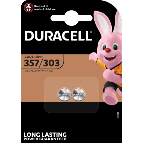 Watch Batteries 357 - SR44W - Duracell D357 - 1.55V
