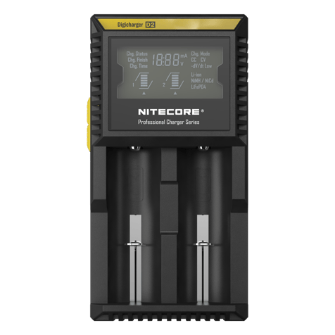 Универсално зарядно за 2 акумулаторни батерии - IMR - Li-Ion - Ni-Cd - Ni-Mh - NITECORE