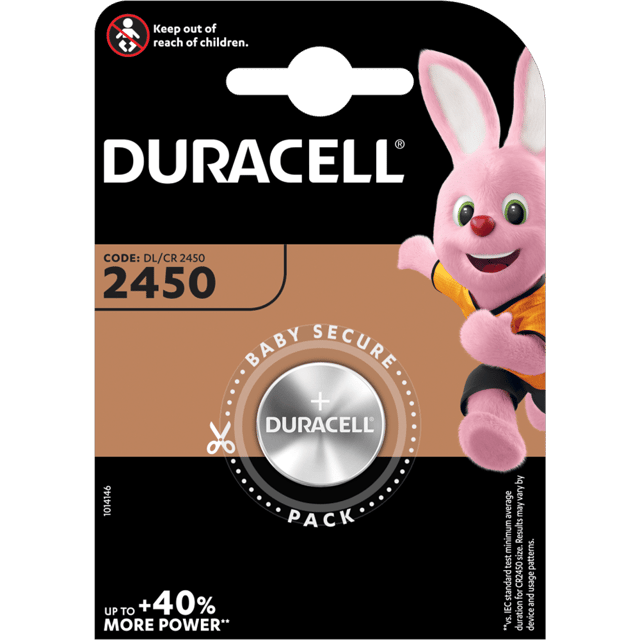 Литиева батерия CR2450 Duracell DL2450 - 3V