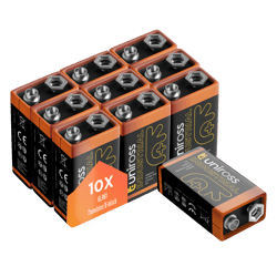 Алкални батерии 9V Uniross Industrial Pro Alkaline 6LR61 9V - 10 броя