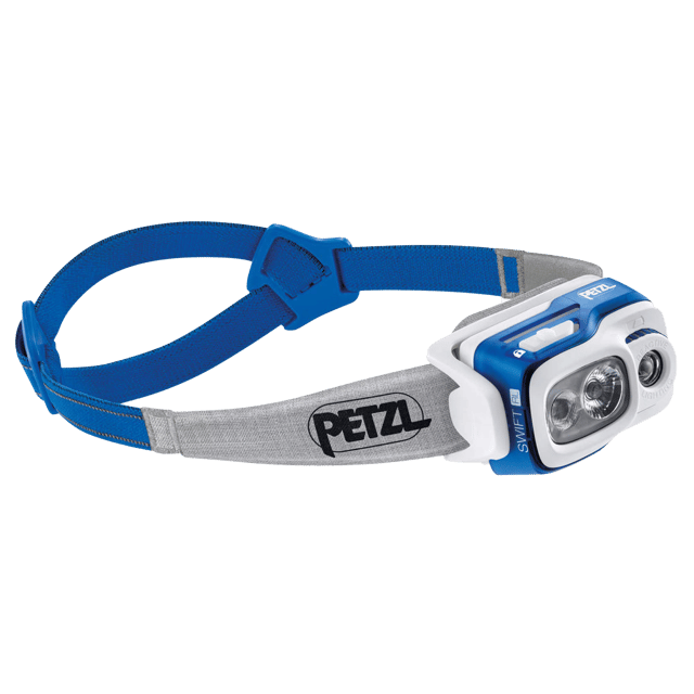 Акумулаторен фенер за глава PETZL SWIFT® RL 900 lm - Син