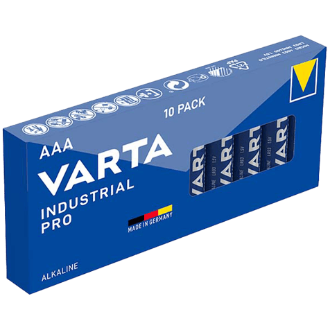 Алкални батерии ААА Varta Industrial Pro AAA - 10 броя
