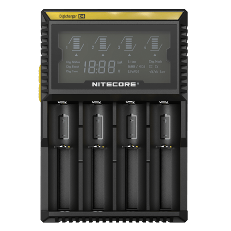 Универсално зарядно за 4 акумулаторни батерии IMR - Li-Ion - Ni-Cd - Ni-Mh - NITECORE