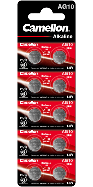 Алкални батерии AG10 Camelion - LR1130 - 389 - 189