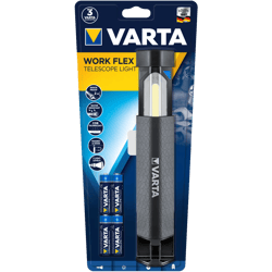 VARTA Work Flex Telescopic Flashlight with 4 AA Batteries