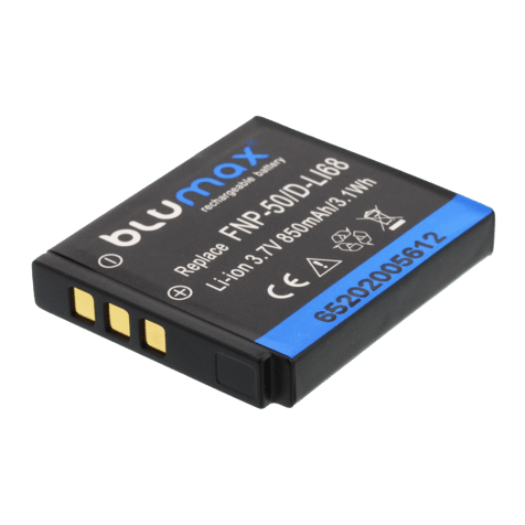 Blumax батерия за Fuji NP-50 Pentax D-LI68 850 mah
