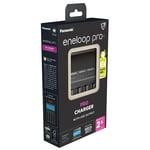 Професионално зарядно за 4 батерии АА/ААА Panasonic Eneloop Pro с LCD