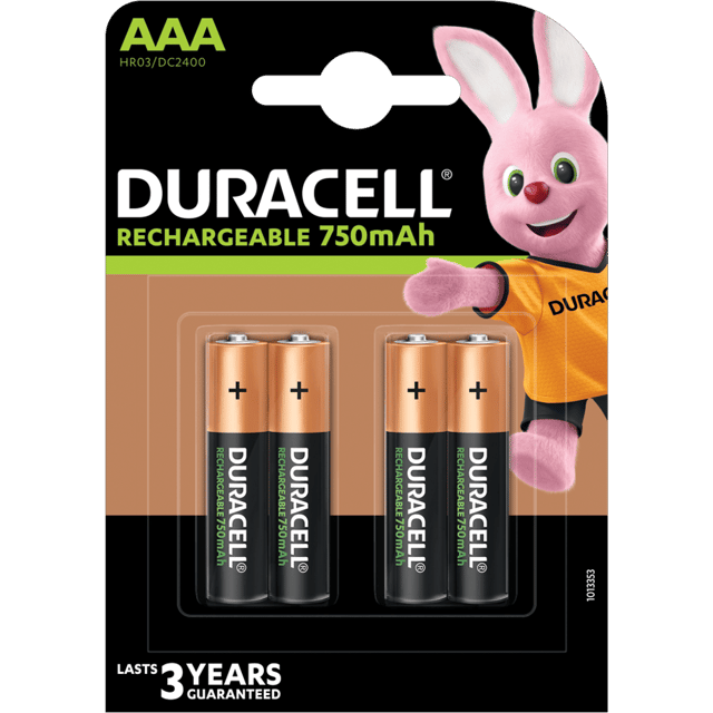 Акумулаторни батерии AAA Duracell Stay Charged AAA - 750 mAh - 1.2V