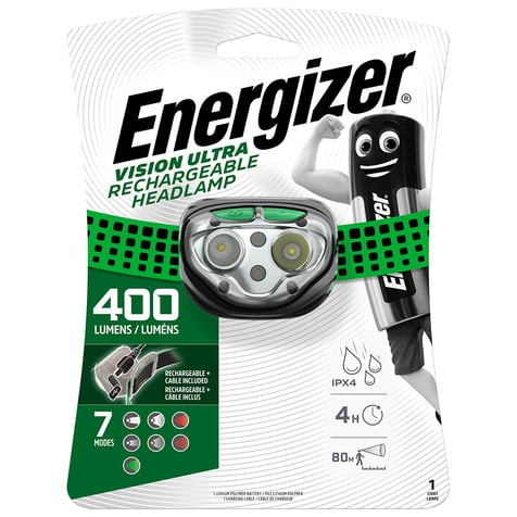 Energizer Vision Ultra HD 400 Lumen Rechargeable Headlamp