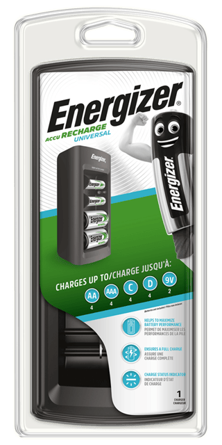 Универсално зарядно за акумулаторни батерии ENERGIZER за АА / ААА / C / D / 9V батерии
