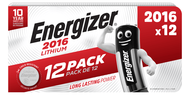 12 Литиеви батерии CR2016 Energizer ECR2016 - 3V