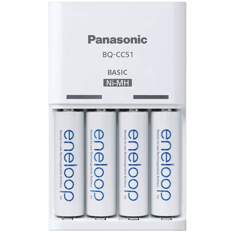 Зарядно за акумулаторни батерии АА/ААА Panasonic Eneloop с 4 АА х 1900 mAh