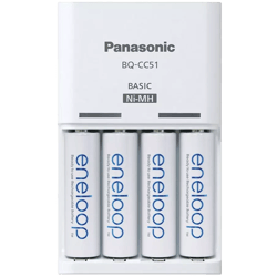 Зарядно за акумулаторни батерии АА/ААА Panasonic Eneloop с 4 АА х 1900 mAh