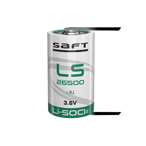 Батерия LS26500 CNR SAFT Li-SOCl2  3.6V 8500 mAh с U пластини