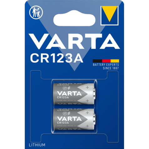 Lithium Batteries CR123 Varta CR123A - DL123A - 3V