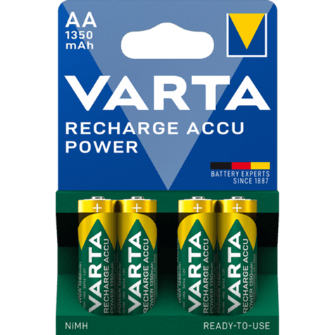 Акумулаторни батерии АА Varta Power AA - 1350 mAh - 1.2V