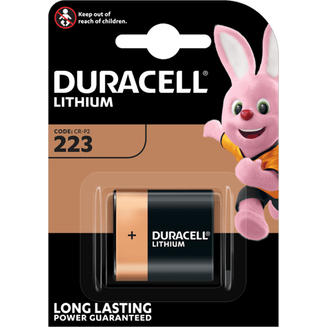 Duracell DL223A CR-P2 6V lithium battery