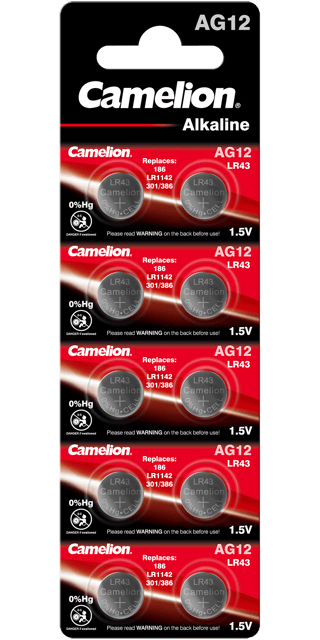 Алкални батерии AG12 Camelion - LR43 - 386 - 186