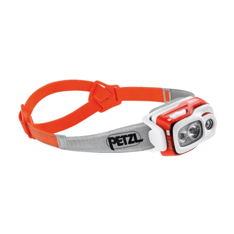 Акумулаторен фенер за глава PETZL SWIFT® RL 900 lm - Оранжев
