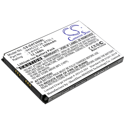 Battery for barcode scanner Datalogic Axist - 3.8V 3200 mAh