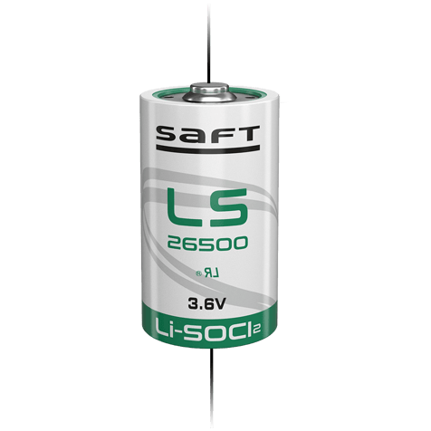 Батерия LS26500 SAFT Li-SOCl2 3.6V 8500 mAh с Аксиален накрайник
