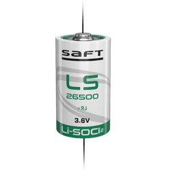 Батерия LS26500 SAFT Li-SOCl2 3.6V 8500 mAh с Аксиален накрайник