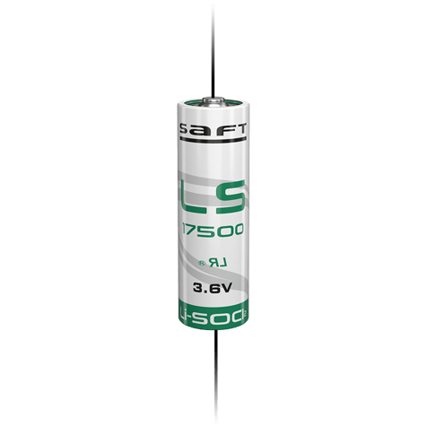 SAFT LS 17500-CNA Battery 3.6V 3600 mAh with axial terminal