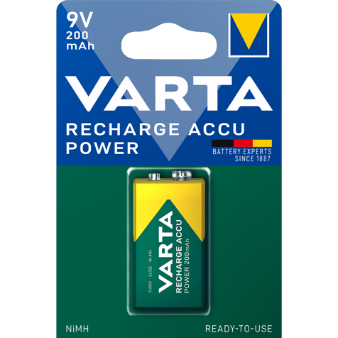 Акумулаторна батерия 9V Varta Power 9V - 200 mAh