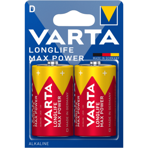 Алкални батерии D LR20 Varta Max Power