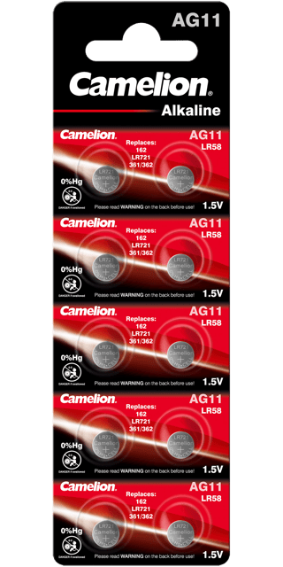 Алкални батерии AG11 Camelion - LR721 - 362 - 162