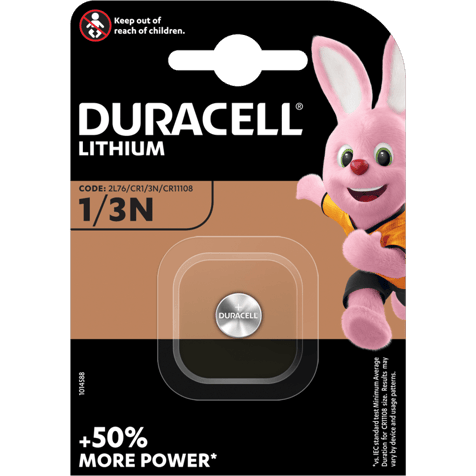 Lithium Battery CR1/3N Duracell DL1/3N 3V