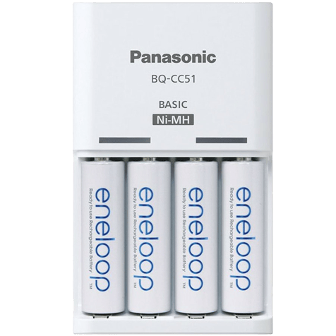 Зарядно за 2/4 батерии АА/ААА Panasonic Eneloop + 4 АА х 2000 mAh