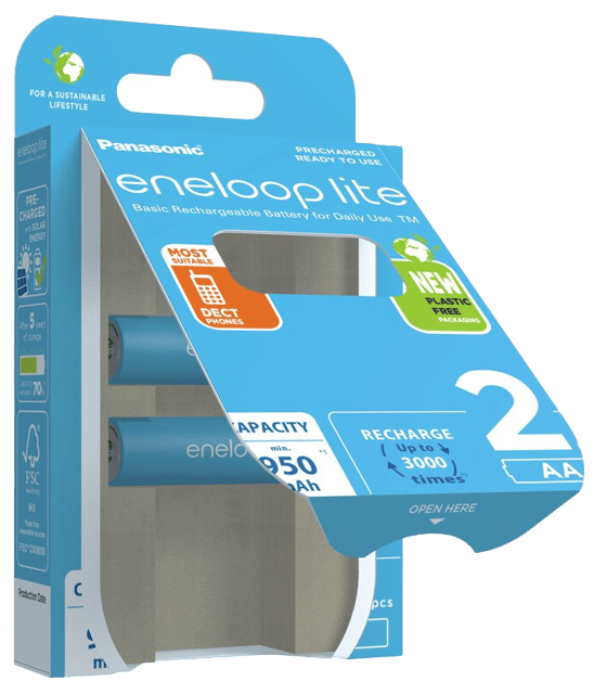 Акумулаторни батерии АА Eneloop Lite - 950 mAh - 1.2V