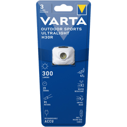 Акумулаторен челник за глава Varta Outdoor Sports Ultralight H30R - Бял