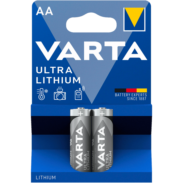Литиеви батерии АА Varta Lithium AA - 2 броя