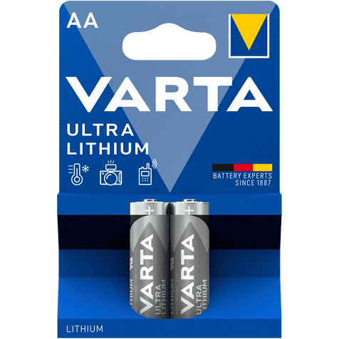 Литиеви батерии АА Varta Lithium AA - 2 броя